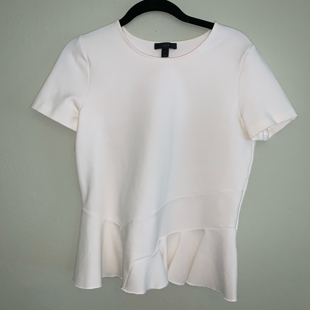 J. Crew Structured Flutter Hem Top - image 2
